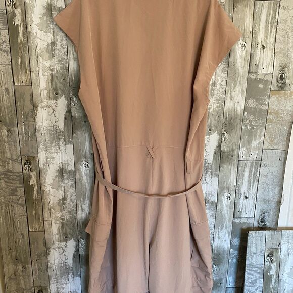 Fabletics Harmony Woven Jumpsuit Lisa Koshy tan 2X - Picture 8 of 9